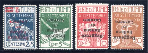 Fluss - Reggenza Italiana del Carnaro vier Sorten