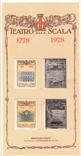 Teatro alla Scala Milano Folder mit Silbermarken