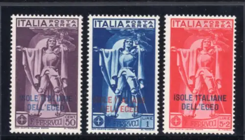 Ägäis - Ferrucci Luftpost Nr. 1/3 MNH