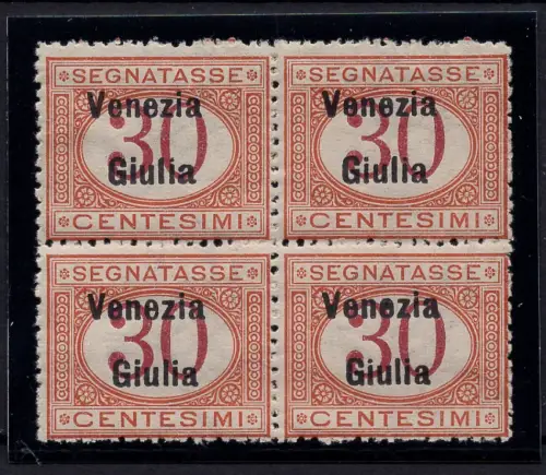 Venezia Giulia - Steuermarken 30 m. Brief a unterschiedlicher Schrift postfrisch