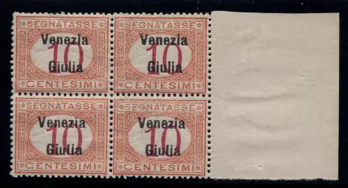 Venezia Giulia - Steuermarken 10 m. Brief a unterschiedlicher Schrift postfrisch