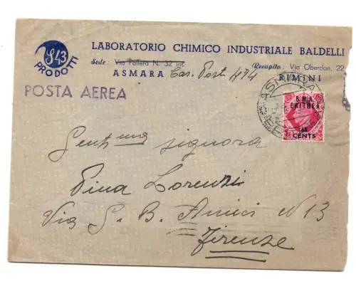 B.M.A. Eritrea - 65 c. isoliert auf Airbrush