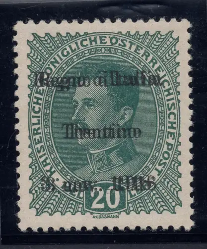 Trentino-Südtirol - 20 h. Doppelaufdruck - MH