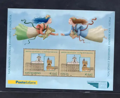 Die beiden Republiken Zettel San Marino Nr. 81 - postfrisch