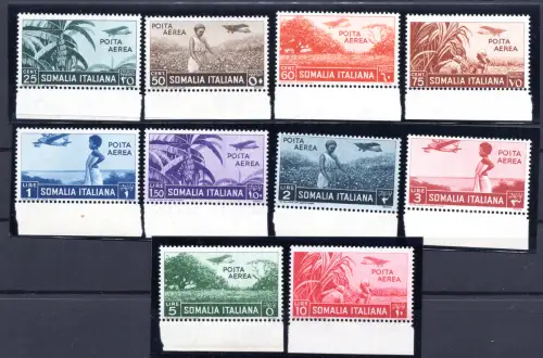 Italienisches Somalia - Luftpost Afrikanische Subjekte Nr. 17/26 Serie