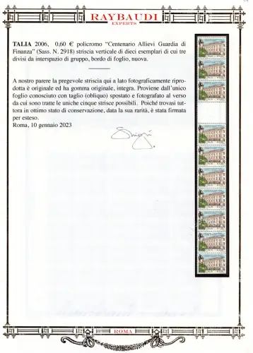 Guardia di Finanza Sorte 10er vertikaler Streifen