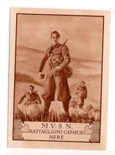 C.P. Cent. 20 + 5 Miliz Nr. C 78A / 2 Bataillon Schwarzhemden