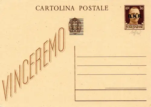 C.P. RSI Cent. 30 n. C 102 Aufdruck G.N.R.