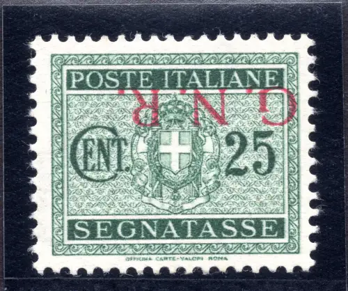 GNR Segnatasse Cent. 25 Brescia - unveröffentlichte Sorte, signiert - MNH