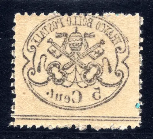 Päpstliche 5 c. hellblau Nr. 25 Sorten kompletter Abziehbild - MNH