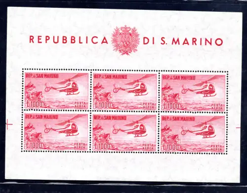 1961 Hubschrauber Bogen Nr. 22 - postfrisch