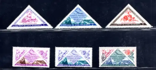 1952 Tag der Philatelie Luftpost Nr. 103/108 - MNH