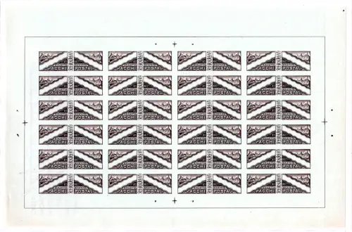 Postpakete - Druckprüfbogen - Unikat Zert. oro Raybaudi