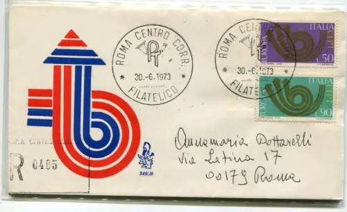 Italien FDC Venetia 1973 Europa gereist Racc. für Italien 1115