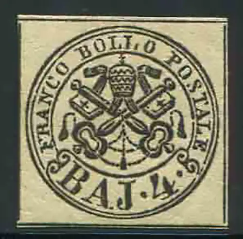 4 Baj gelb Nr.5A sehr gutes Exemplar