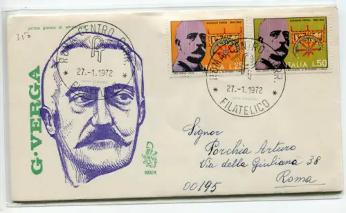 Italien FDC Venetia 1972 Stab reiste nach Italien 995