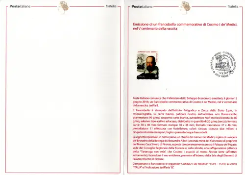 Beipackzettel Geschenkausgabe - Cosimo I dé Medici