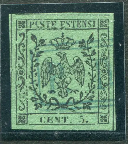 Modena - Aquila estense Cent. 5 grüne Exemplare in sehr guter Qualität