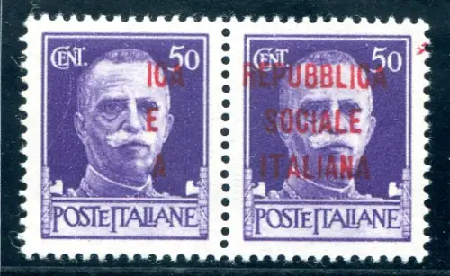 Centschelle. 50 n. 493md Aufdruck unvollständig