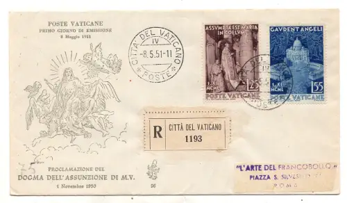 Vatikan - Dogma der Himmelfahrt auf Umschlag Venetien Racc.
