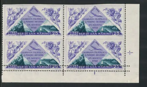 Luftpost Philatelistischer Tag Lire 25 Doppelverzahnung unten