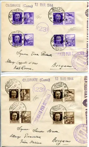 Kriegspropaganda GNR Serie Aufdruck von Brescia III Typ