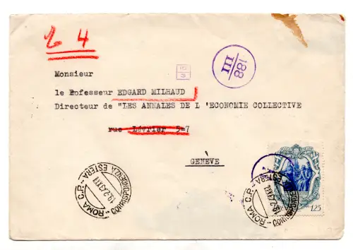 Galilei Lire 1,25 isoliert auf Umschlag