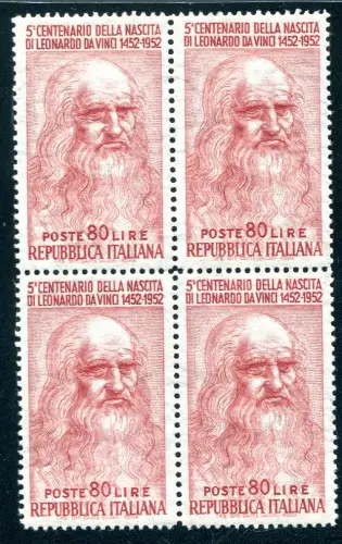 Leonardo Lire 80 Verzahnung 13,1/4 x 13 Pergamentpapier