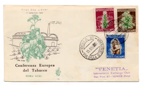 Tabak Serie auf FDC Umschlag nicht gereist