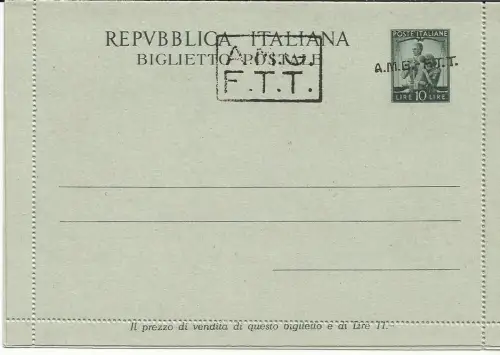 TriesteA-B.P. Lire 10 Democratica Nr. B 1 (z. A+B) neu