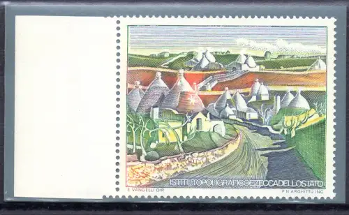 1984 - Alberobello Versuchsausgabe im Sechsfarb-Calcograph