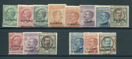 Korfu Occ. Italienisch-Briefmarken aus Italien 3 Serien sehr gute Qualität