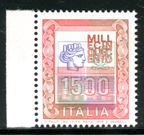 Hohe Lire Werte 1.500 Drucksorten aus der verschobenen Mitte