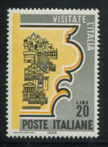 Tourism '66 ohne die gelbe Linie oben, die das Kapitell umreißt – Abwechslung