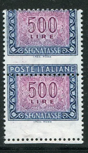 Steuermarken Lire 500 Sorten Post unten