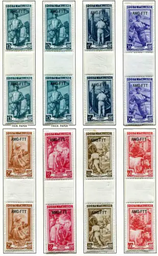 Triest Lavoro 13 Werte in Paaren getrennt in der Mitte durch Gruppenzwischenraum