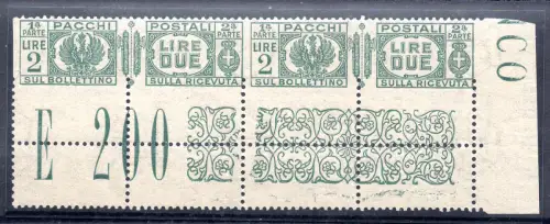 Postpakete Lire 2 Sorten nur oben gezackt