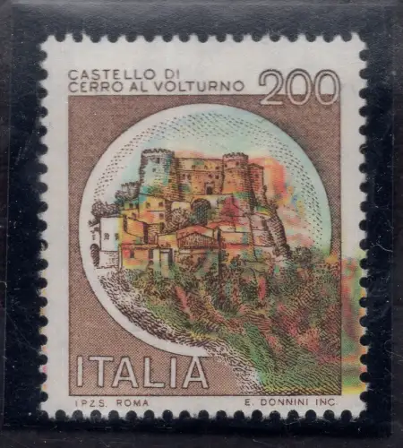 Castelli Lire 200 Nr. 1516 stark verschobene Mittelfarben - MNH
