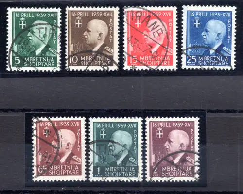 Albanien Occ. Italiana - Unione Italo Albanese n. 30/36 Serie gebraucht