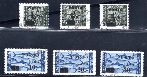 Slowenische Küste Istriens - Steuermarken Nr. 14/19 Serie gebraucht