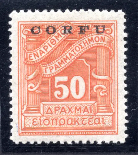 Korfu - Steuermarken 50 d. Nr. 9 Gutachten - MH