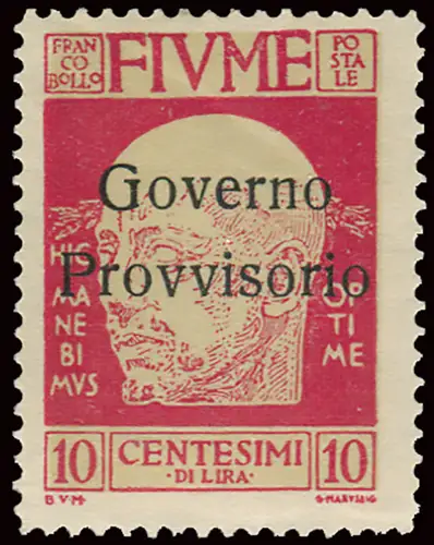 Fluss - Provisorische Regierung 10 c. schwarze Tinte GEBRAUCHT