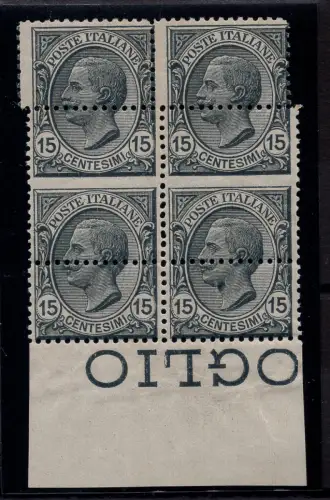 Michetti Cent. 30 n. 127ec verschobene Verzahnung - MNH