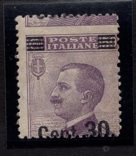 Michetti Cent. 30 auf 50 n. 180k versetzte Verzahnung - MNH