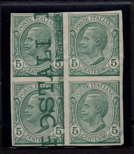 Leoni Cent. 5 n. 81eac Viertel ungezähnt - MNH