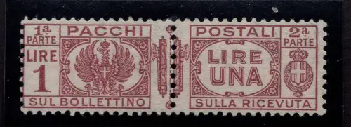Postpakete 1 Lira lila braun Nr. 30b - MNH