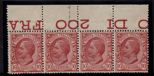 Leoni Cent. 10 n. 82q Ziffer 1 bestehend aus Punkten - MNH