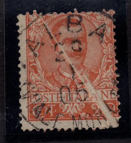 Floreale Cent. 20 Nr. 72 mit Papierfalz beim Drucken