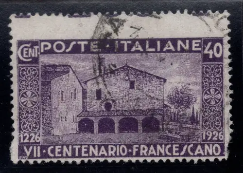 S. Francesco Cent. 40 Nr. 194 Randangaben in der Vignette