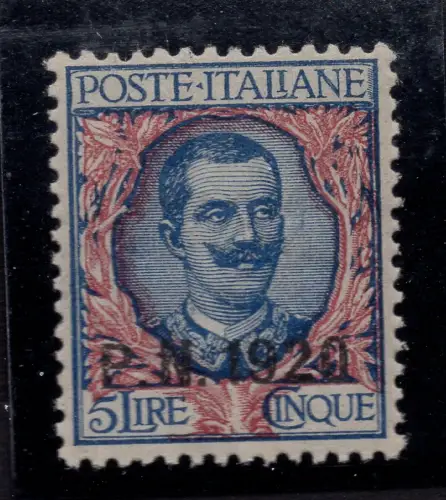 Floreale 5 Lire Nr. 78 aufgedruckt P. N. 1920 - MLH